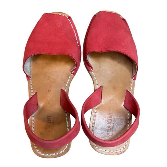 CalaXini Leather Peep Toe Wedge Sandal - Picture 5 of 12